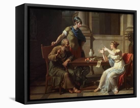 Socrates and Alcibiades at Aspasia, 1801-Nicolas Andre Monsiau-Framed Premier Image Canvas