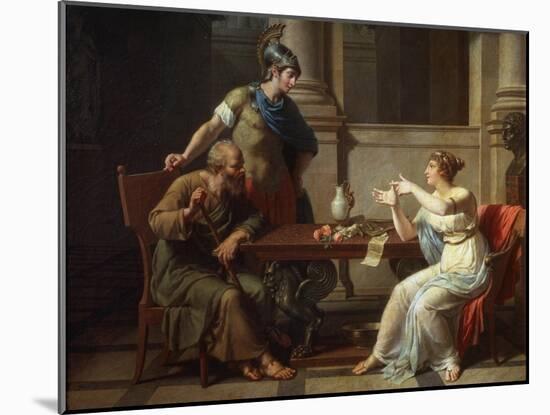 Socrates and Alcibiades at Aspasia, 1801-Nicolas Andre Monsiau-Mounted Giclee Print