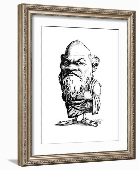 Socrates, Caricature-Gary Gastrolab-Framed Giclee Print