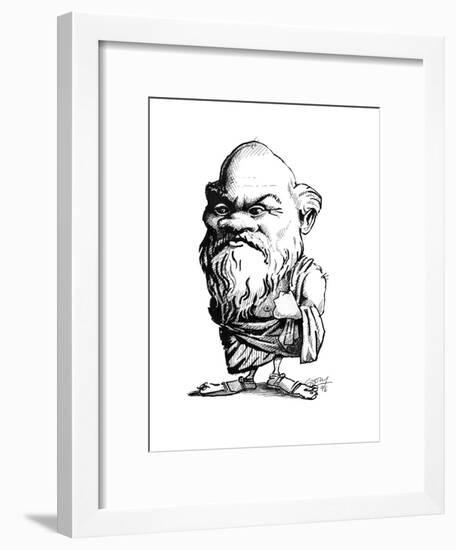 Socrates, Caricature-Gary Gastrolab-Framed Giclee Print