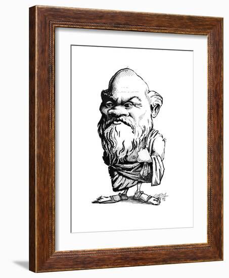 Socrates, Caricature-Gary Gastrolab-Framed Giclee Print
