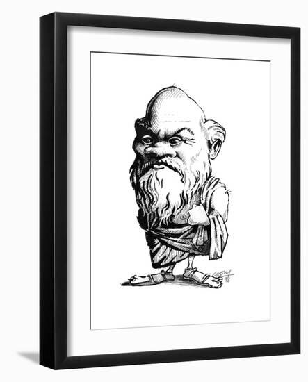 Socrates, Caricature-Gary Gastrolab-Framed Giclee Print