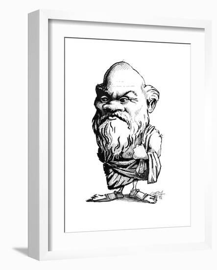 Socrates, Caricature-Gary Gastrolab-Framed Giclee Print