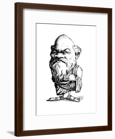 Socrates, Caricature-Gary Gastrolab-Framed Giclee Print