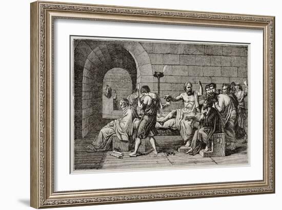 Socrates Death Old Illustration-marzolino-Framed Art Print