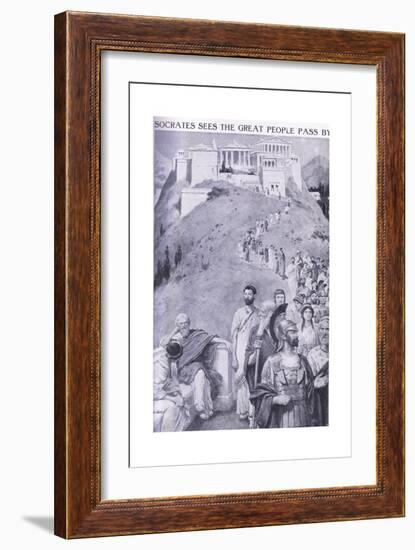 Socrates Sees the Great People Pass By-Charles Mills Sheldon-Framed Giclee Print