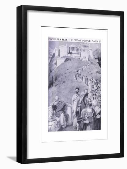 Socrates Sees the Great People Pass By-Charles Mills Sheldon-Framed Giclee Print