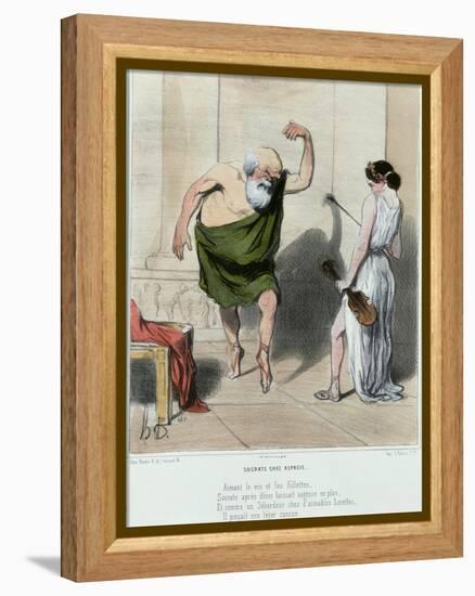 Socrates Visiting Aspasia-Honore Daumier-Framed Premier Image Canvas