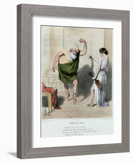 Socrates Visiting Aspasia-Honore Daumier-Framed Giclee Print