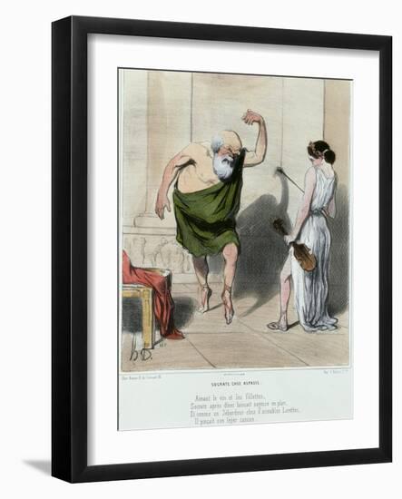 Socrates Visiting Aspasia-Honore Daumier-Framed Giclee Print