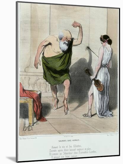 Socrates Visiting Aspasia-Honore Daumier-Mounted Giclee Print