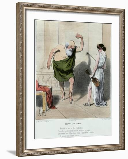 Socrates Visiting Aspasia-Honore Daumier-Framed Giclee Print