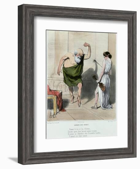 Socrates Visiting Aspasia-Honore Daumier-Framed Giclee Print