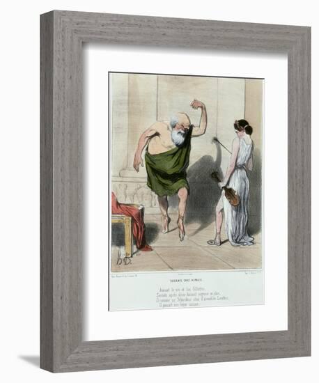 Socrates Visiting Aspasia-Honore Daumier-Framed Giclee Print