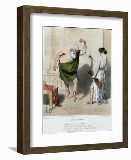 Socrates Visiting Aspasia-Honore Daumier-Framed Giclee Print