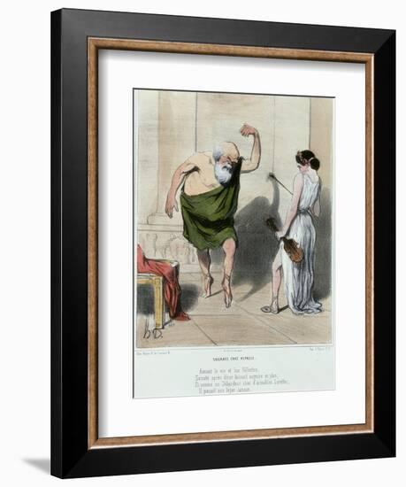 Socrates Visiting Aspasia-Honore Daumier-Framed Giclee Print