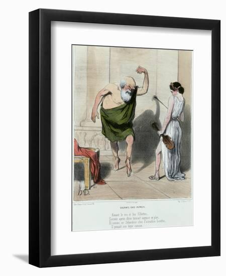 Socrates Visiting Aspasia-Honore Daumier-Framed Giclee Print