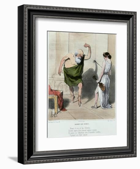 Socrates Visiting Aspasia-Honore Daumier-Framed Giclee Print