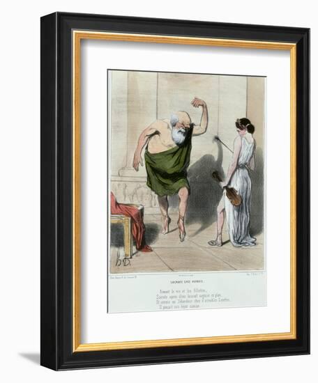 Socrates Visiting Aspasia-Honore Daumier-Framed Giclee Print