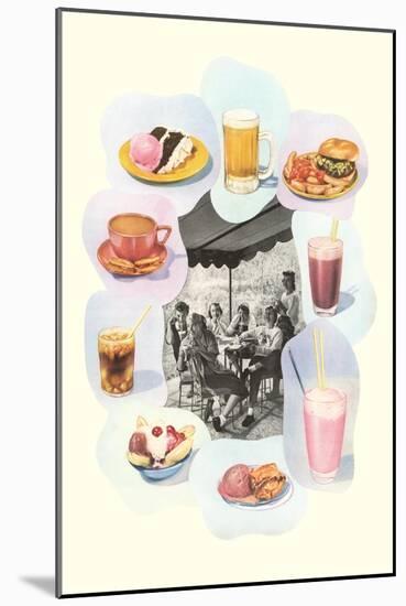 Soda Fountain Fare-null-Mounted Art Print