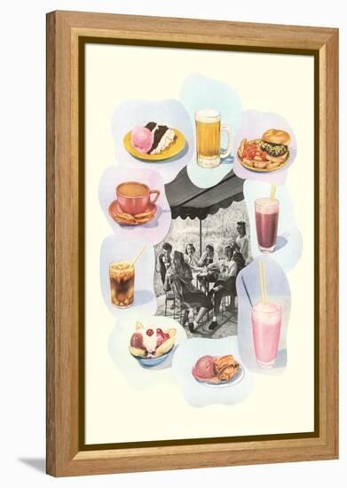 Soda Fountain Fare-null-Framed Stretched Canvas
