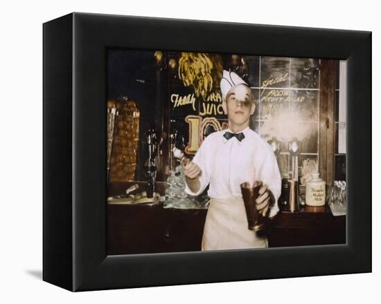 Soda Jerk, 1939-Russell Lee-Framed Premier Image Canvas