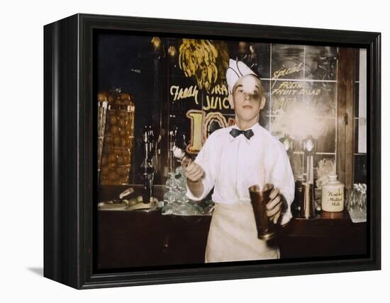 Soda Jerk, 1939-Russell Lee-Framed Premier Image Canvas