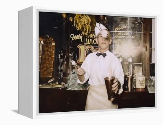 Soda Jerk, 1939-Russell Lee-Framed Premier Image Canvas