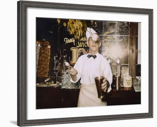 Soda Jerk, 1939-Russell Lee-Framed Photographic Print