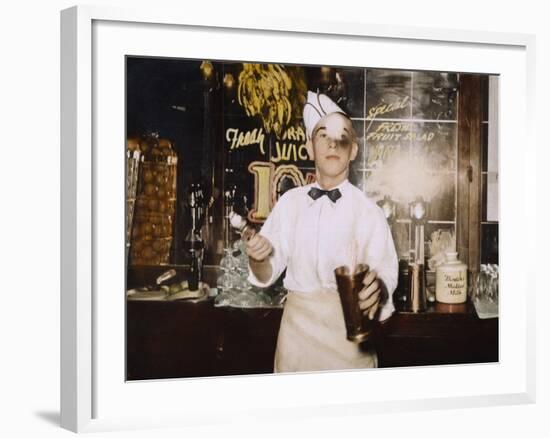 Soda Jerk, 1939-Russell Lee-Framed Photographic Print