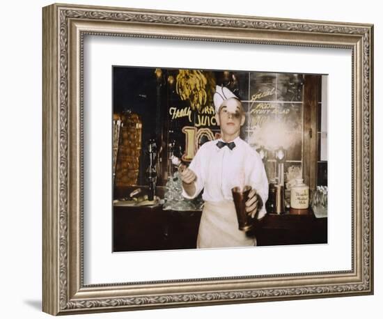 Soda Jerk, 1939-Russell Lee-Framed Photographic Print