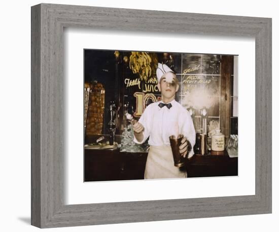 Soda Jerk, 1939-Russell Lee-Framed Photographic Print