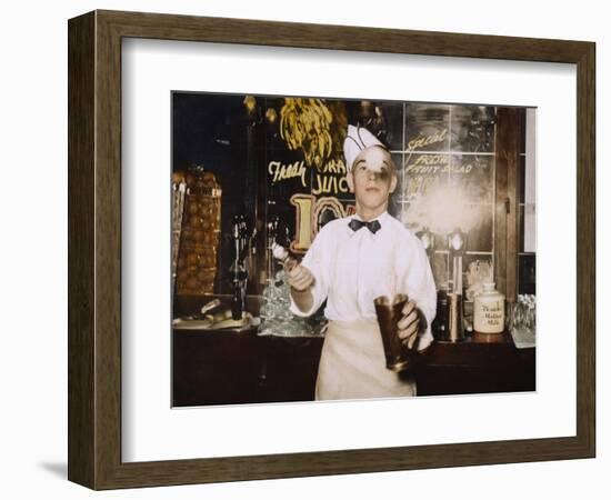 Soda Jerk, 1939-Russell Lee-Framed Photographic Print