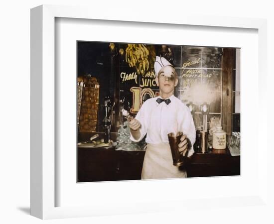 Soda Jerk, 1939-Russell Lee-Framed Photographic Print