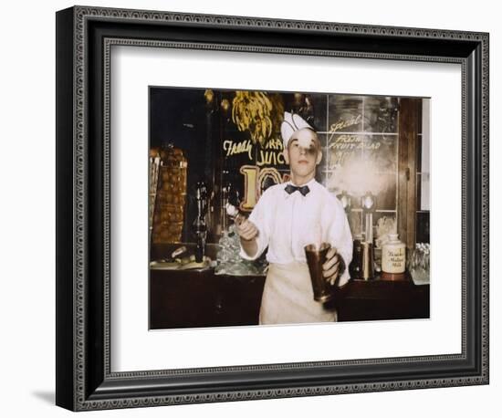 Soda Jerk, 1939-Russell Lee-Framed Photographic Print