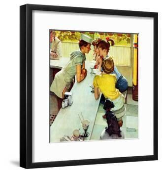 "Soda Jerk", August 22,1953-Norman Rockwell-Framed Giclee Print