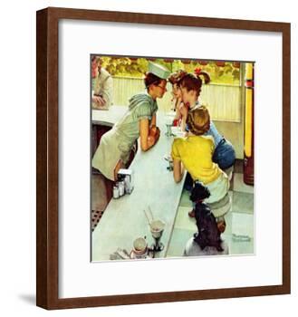 "Soda Jerk", August 22,1953-Norman Rockwell-Framed Giclee Print