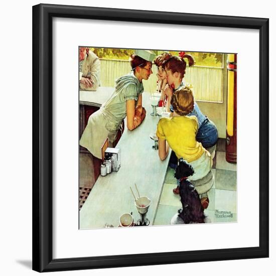 "Soda Jerk", August 22,1953-Norman Rockwell-Framed Premium Giclee Print