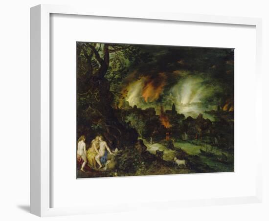 Sodom and Gomorrha (Lot and His Daughters)-Jan Brueghel the Elder-Framed Giclee Print