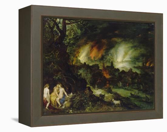 Sodom and Gomorrha (Lot and His Daughters)-Jan Brueghel the Elder-Framed Premier Image Canvas