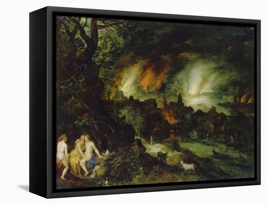 Sodom and Gomorrha (Lot and His Daughters)-Jan Brueghel the Elder-Framed Premier Image Canvas