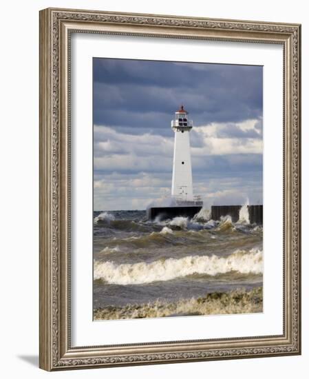 Sodus Outer Lighthouse, Sodus Point, Greater Rochester Area, New York State, USA-Richard Cummins-Framed Photographic Print