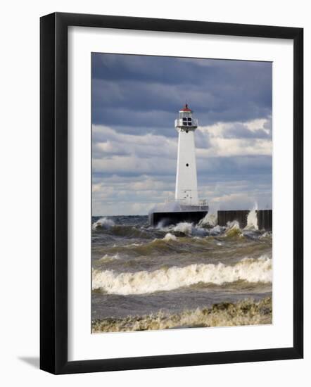 Sodus Outer Lighthouse, Sodus Point, Greater Rochester Area, New York State, USA-Richard Cummins-Framed Photographic Print