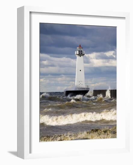 Sodus Outer Lighthouse, Sodus Point, Greater Rochester Area, New York State, USA-Richard Cummins-Framed Photographic Print