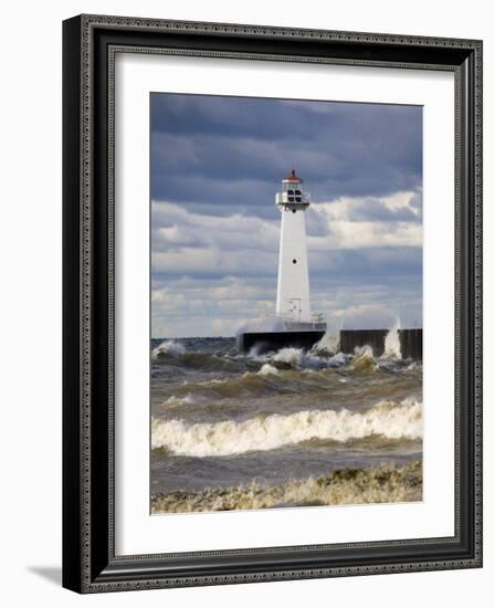 Sodus Outer Lighthouse, Sodus Point, Greater Rochester Area, New York State, USA-Richard Cummins-Framed Photographic Print