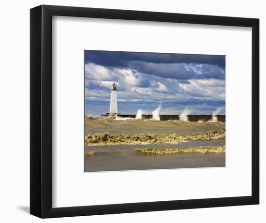 Sodus Outer Lighthouse, Sodus Point, Greater Rochester Area, New York State, USA-Richard Cummins-Framed Photographic Print