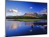 Sofa Mountain Reflects in Beaver Pond, Wateron Lakes National Park, Alberta, Canada-Chuck Haney-Mounted Photographic Print