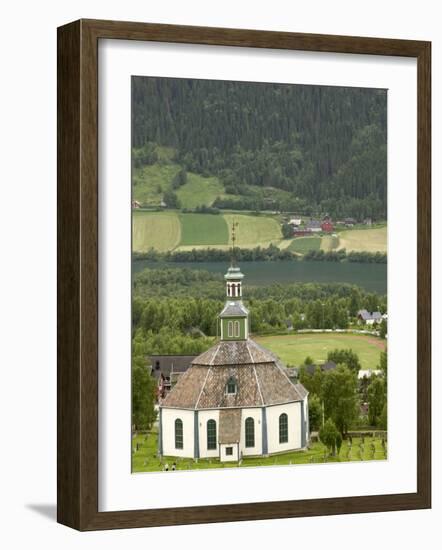 Sofar Fron Octagonal Stone Church, Laggen River Valley, Ringebu, Norway-Russell Young-Framed Photographic Print