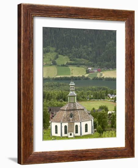 Sofar Fron Octagonal Stone Church, Laggen River Valley, Ringebu, Norway-Russell Young-Framed Photographic Print
