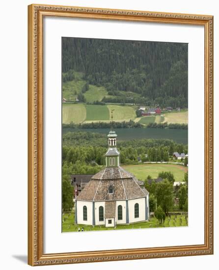 Sofar Fron Octagonal Stone Church, Laggen River Valley, Ringebu, Norway-Russell Young-Framed Photographic Print